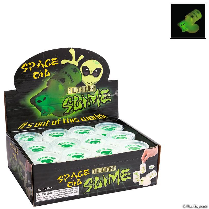 Glow-in-the-Dark Space Oil Slime in Containers