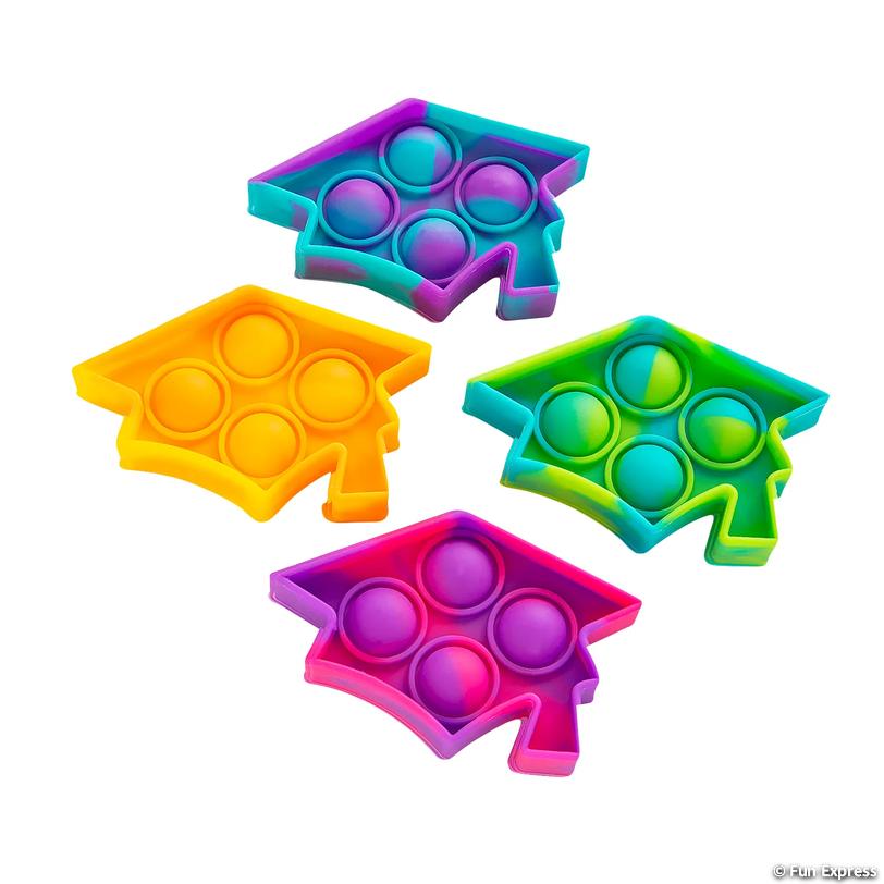 Mini Graduation Cap Lotsa Pops Pop Fidget Toys