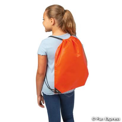 Large_Orange_Drawstring_Bags display picture 3